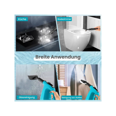 Parní čistič ES10287DE-BL s nádrží o objemu 400 ml, modrý - B