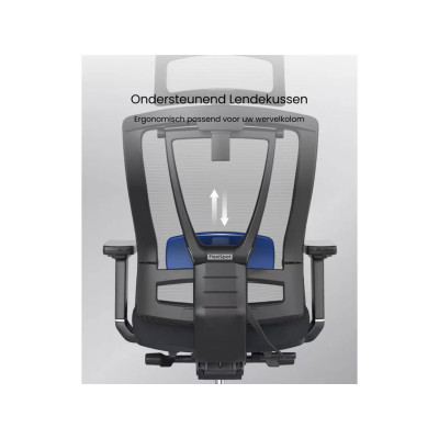 Ergonomická kancelářská židle BS14B, černá - A