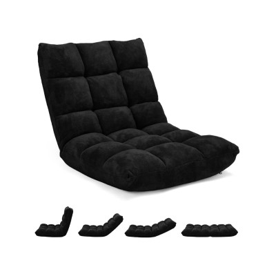 Nastavitelné zemní křeslo HV10355HS, černé - A