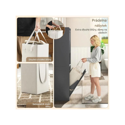 Koupelnová skříňka JV12827GR, 170 cm, šedá - B