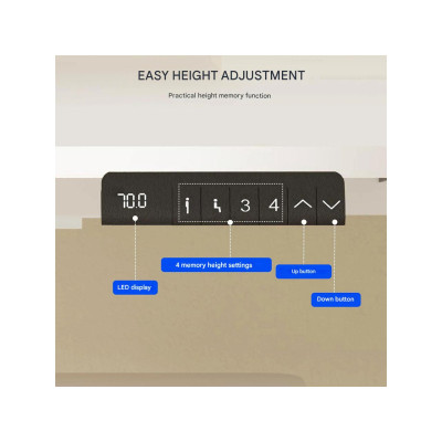 Výškově nastavitelný stůl E1S-PRO-EUAM silver, nosnost 100 kg - N