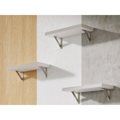 Sada 3 nástěnných polic AW1W-3,  400 × 150 × 25 mm, bílé - N