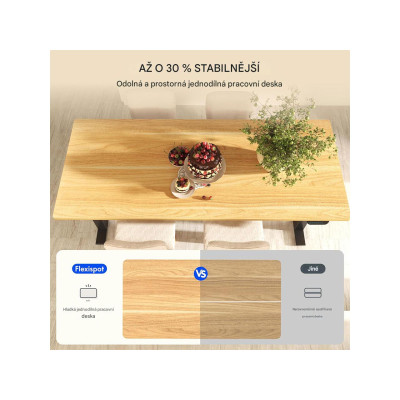 Obdélníková stolní deska PR1208-Maple-FSC 120x80cm - B