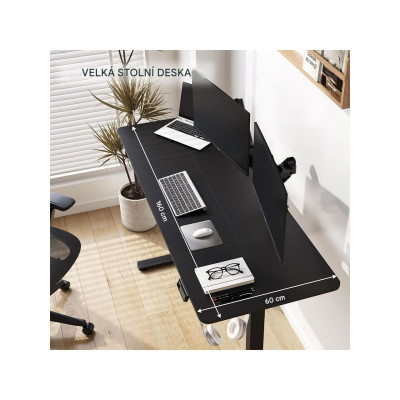Elektrický stůl FQ1B-1660-EUV2 black, 160 x 60cm, černý - N