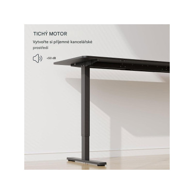 Elektrický stůl FQ1B-1660-EUV2 black, 160 x 60cm, černý - N
