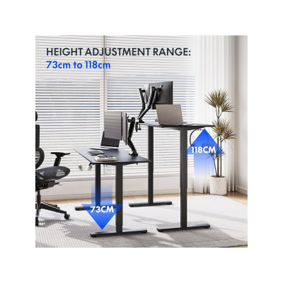 Elektrický stůl FQ1B-1660-EUV2 black, 160 x 60cm, černý - N