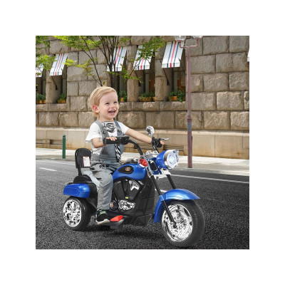 Elektrická dětská motorka TY327686DE-BL s nastavitelným světlometem, modrá - B
