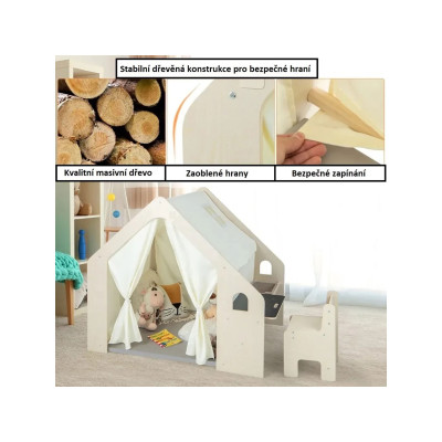 Dětský domeček na hraní 6v1 TP10177BE, 113×98×113 cm - B