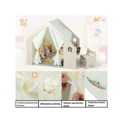 Dětský domeček na hraní 6v1 TP10177BE, 113×98×113 cm - B
