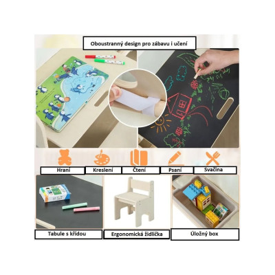 Dětský domeček na hraní 6v1 TP10177BE, 113×98×113 cm - B