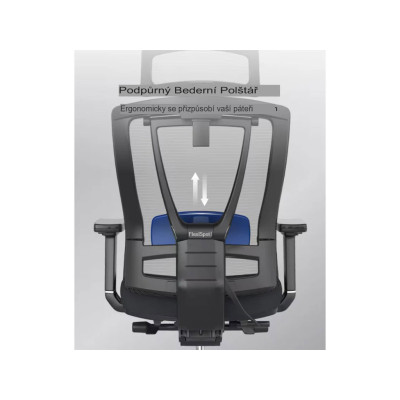 Ergonomická kancelářská židle BS14B, černá - A