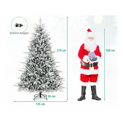 Vánoční stromeček CM24756DE s 8 světelnými režimy, 350 různobarevných LED světel, 218 cm - A