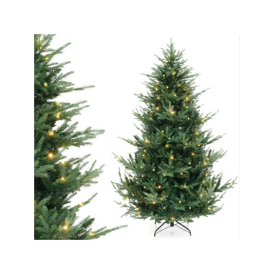 Umělý vánoční stromek CM25025DE-L s 340 teplými bílými LED světly, 210 cm - A