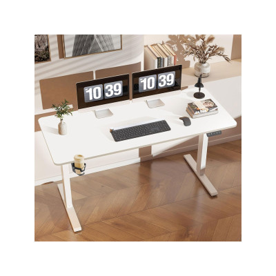 Nastavitelný elektrický stůl QE1W-1460-EUV1, 140 x 60 cm, bílý - A