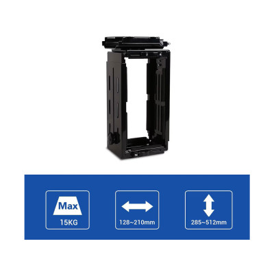 Držák na PC CH1B, maximální zatížení 15 kg, černý - A