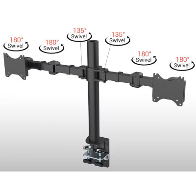 Nastavitelné rameno pro monitor D1D, černý - A