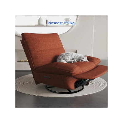 Otočné houpací křeslo XC6-OB-EUV2, hnědo/oranžové - B