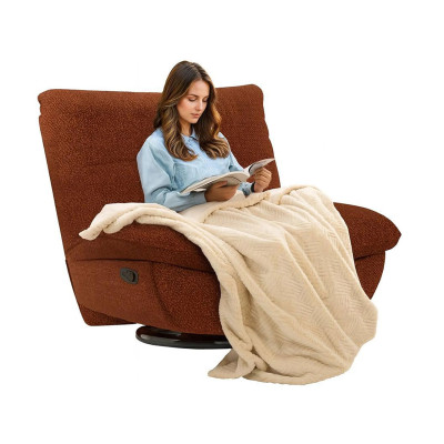 Otočné houpací křeslo XC6-OB-EUV2, hnědo/oranžové - B