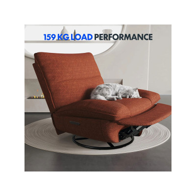 Otočné houpací křeslo XC6-OB-EUV2, hnědo/oranžové - B