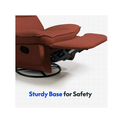 Otočné houpací křeslo XC6-OB-EUV2, hnědo/oranžové - B