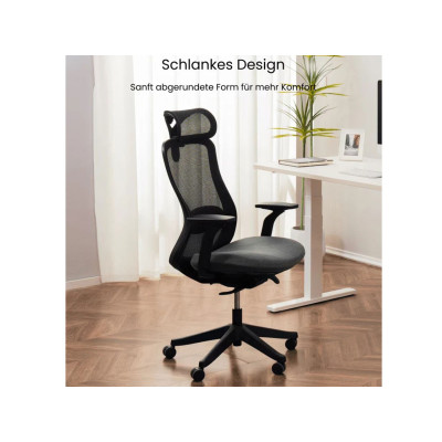 Ergonomická kancelářská židle YZ04B, černá - B