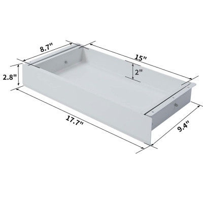 Výsuvný úložný prostor pod stůl S07LW, bílý - A