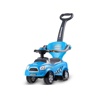 Autíčko s rukojetí TY584778BL s odnímatelnou rukojetí a bezpečnostní tyčí, modré - B