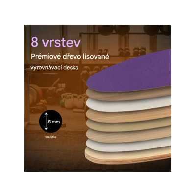 Balanční deska ze dřeva SP37912PU, fialová - N