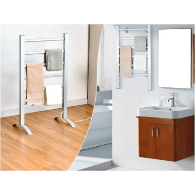 Multifunkční elektrický ohřívač ručníků ES10384DE, stříbrný - B