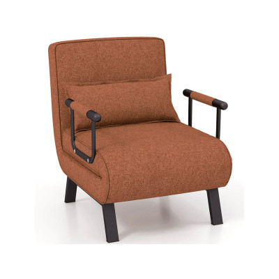 Rozkládací křeslo HV10417CF, hnědé - A