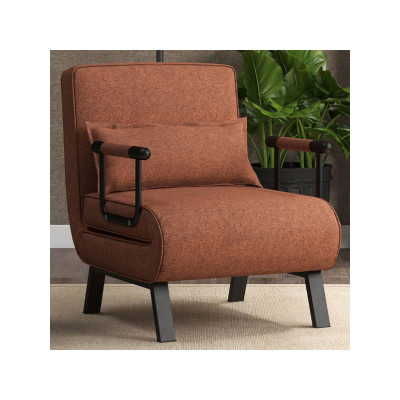 Rozkládací křeslo HV10417CF, hnědé - A