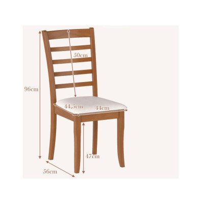 Sada 2 kuchyňských židlí KC58814BE, hnědé - A