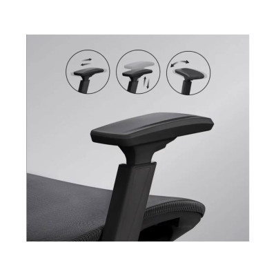 Ergonomická kancelářská židle BS14B-Air, ze síťoviny, černá - B