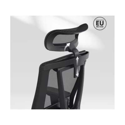 Ergonomická kancelářská židle BS14B-Air, ze síťoviny, černá - B