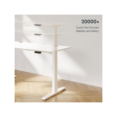 Nastavitelný elektrický stůl QE1W-1460-EUV1, 140 x 60 cm, bílý - B