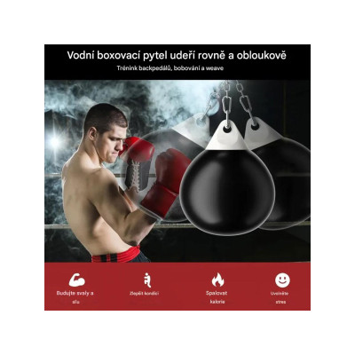 Závěsná boxovací hruška SP38107DK, černá - A