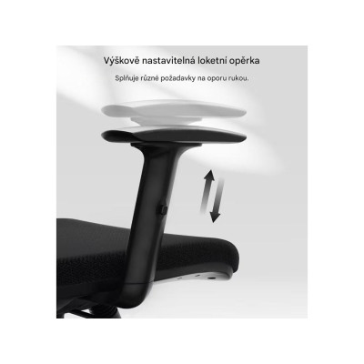 Kancelářská židle BS3B-V2 s ramínkem na oblečení, černá - B