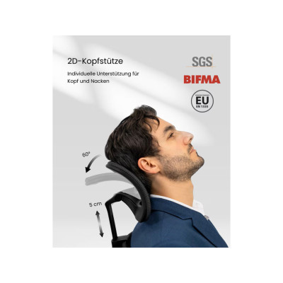 Kancelářská židle BS3B-V2 s ramínkem na oblečení, černá - B