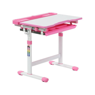 Sklápěcí dětský psací stůl HW65906, růžový - B