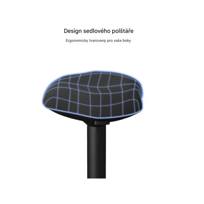 Výškově nastavitelná kyvadlová stolička BH4G-V2, černá - A