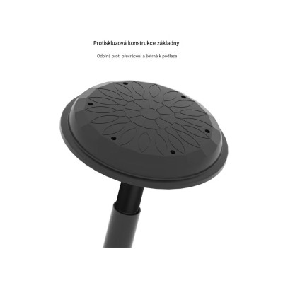 Výškově nastavitelná kyvadlová stolička BH4G-V2, černá - A