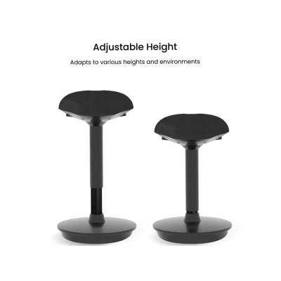 Výškově nastavitelná kyvadlová stolička BH4G-V2, černá - A