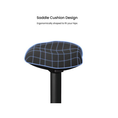 Výškově nastavitelná kyvadlová stolička BH4G-V2, černá - A