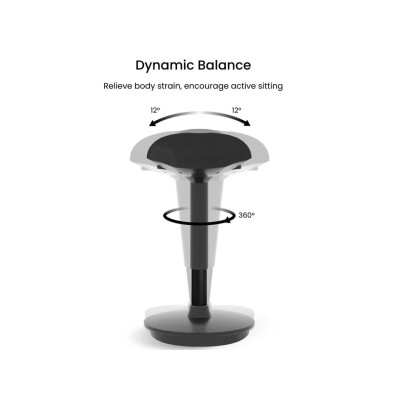 Výškově nastavitelná kyvadlová stolička BH4G-V2, černá - A