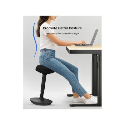 Výškově nastavitelná kyvadlová stolička BH4G-V2, černá - A