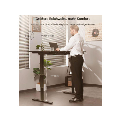 Výškově nastavitelná konstrukce stolu E5B-EUV5, černá - B