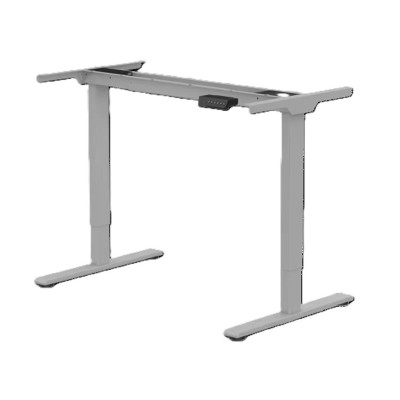 Výškově nastavitelný elektrický stůl E1-Mint-PRO-EU, stříbrný - A