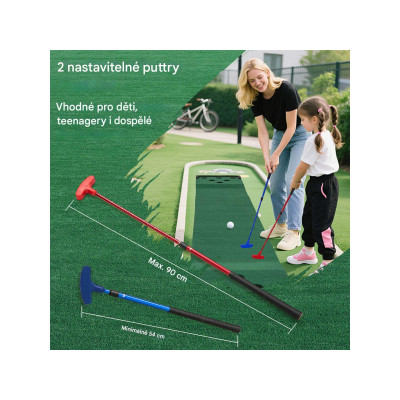 Přenosná golfová sada SP38465, 332 cm, 6 míčků a 12 jamek - A