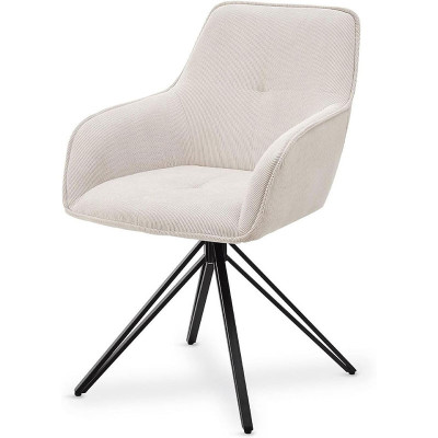 Kancelářská židle 51360, s područkami, otočná židle, béžová, do 120 kg, 57 x 61 x 85 cm - A