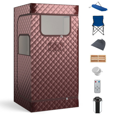 Parní sauna BA8085DE-CF s 3litrovým parním generátorem, 91 x 91 x 183 cm - A